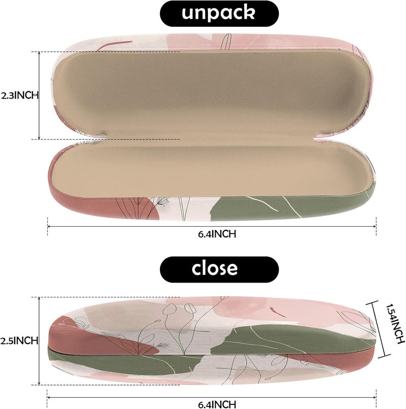 Cabreche Glasses Case Hard Shell Eyeglass Portable Glasses Eyeglasses Holder Box with Cleaning Cloth Women Girls Men Cute - Image 2
